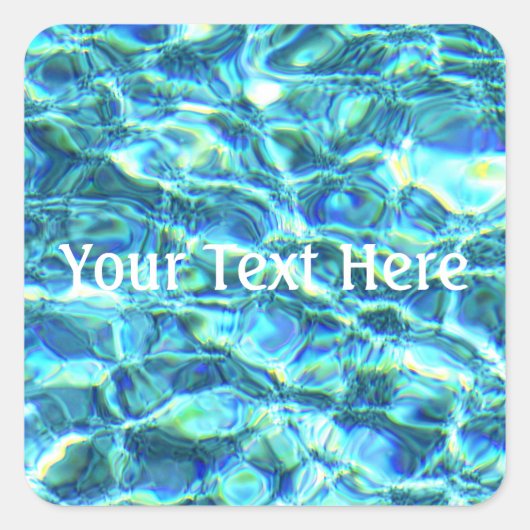 Absturzwasser Quadratischer Aufkleber (Vorderseite)