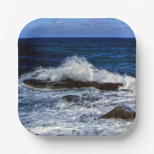 Absturzwelle auf der Rockformpapier-Platte Pappteller (Vorderseite)