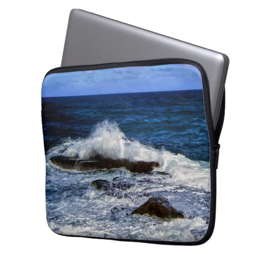 Absturzwelle auf Rock Formation Laptop-Sieb Laptopschutzhülle (Vorderseite Links)