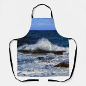 Absturzwelle auf Rock Formation Print Schürze (Vorderseite)