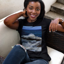 Absturzwelle auf Rock Formation Print T - Shirt