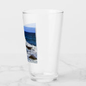 Absturzwelle auf Rockformglas Glas (Links)