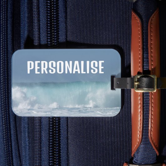 Absturzwelle Foto Personalisiert Gepäckanhänger (Vorderseite Insitu 4)
