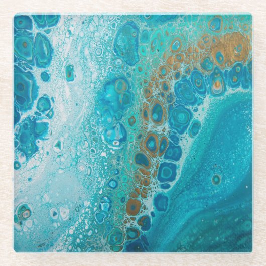 Absturzwelle Glasuntersetzer (Vorderseite)