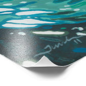 Absturzwelle Ozean Foto Print von Margaret Juul (Ecke)