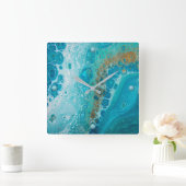 Absturzwelle Quadratische Wanduhr (Zuhause)