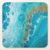 Absturzwelle Rechteckiger Pappuntersetzer (Vorderseite)