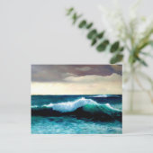 Absturzwelle, Seascape-Malerei, Wellenbildung Postkarte (Stehend Vorderseite)