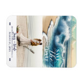 Absturzwellen Küstengebiete Save the Date Foto Magnet (Horizontal)