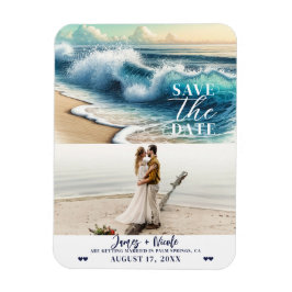 Absturzwellen Küstengebiete Save the Date Foto Magnet
