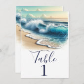 Absturzwellen Küstenstrand Tischnummer (Vorne/Hinten)
