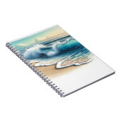 Absturzwellen Rustikaler Küstenstrände Notizblock (Rechte Seite)