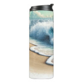 Absturzwellen Rustikaler Küstenstrände Thermosbecher (Nach links gedreht)