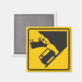 Absturzzeichen der Kuhzone Magnet (Vorderseite/Rückseite)