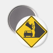 Absturzzeichen der Kuhzone Magnet (Vorderseite/Rückseite)