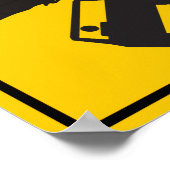 Absturzzeichen der Kuhzone Poster (Ecke)