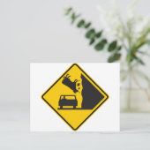 Absturzzeichen der Kuhzone Postkarte (Stehend Vorderseite)