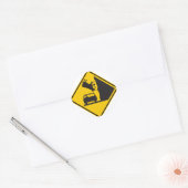 Absturzzeichen der Kuhzone Runder Aufkleber (Umschlag)