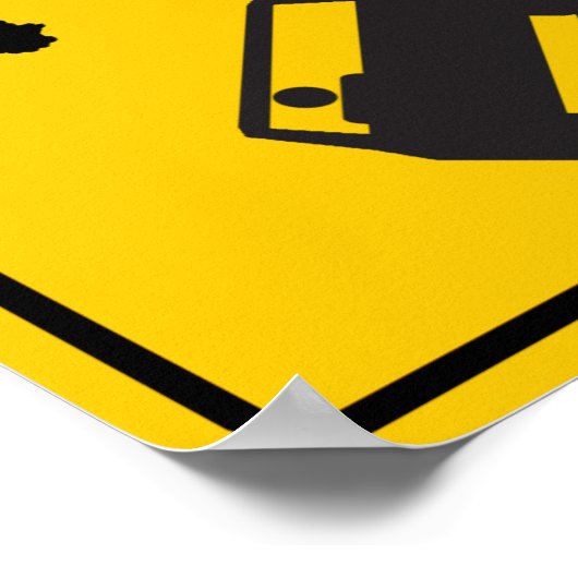 Absturzzeichen der Schafzone Poster (Ecke)