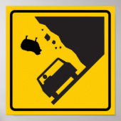 Absturzzeichen der Schafzone Poster (Vorne)