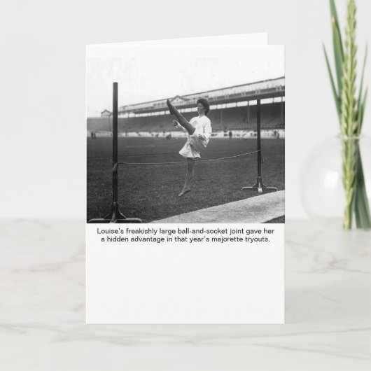 Absurd High-Kick Louise Stock Photo Karte (Vorderseite)