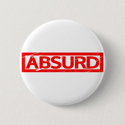 Absurde Briefmarke Button (Vorderseite)