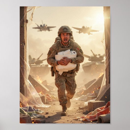 Absurde Tapferkeit am Rande des Ruins Poster (Vorne)