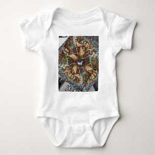 absurdes Design T-Shirt voll geflaggt Baby Strampler