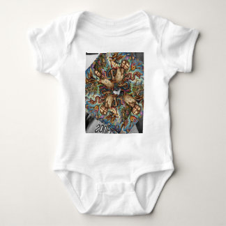 absurdes Design T-Shirt voll geflaggt Baby Strampler