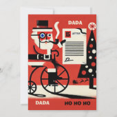 Absurdist Dada Brief von Santa Einladung (Rückseite)