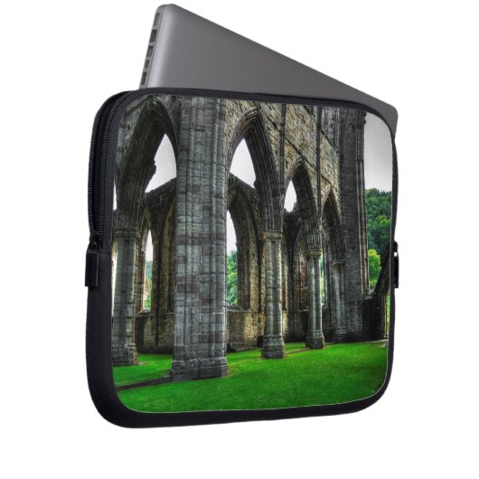 Abtei ancient Tintern, Zisterzienserkloster, Wales Laptopschutzhülle (Vorne Rechts)
