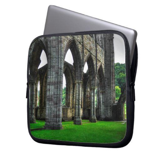 Abtei ancient Tintern, Zisterzienserkloster, Wales Laptopschutzhülle (Vorderseite Links)