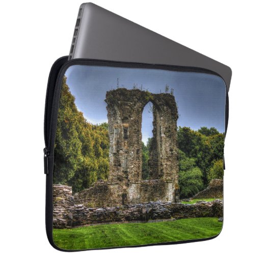 Abtei ancient Tintern, Zisterzienserkloster, Wales Laptopschutzhülle (Vorne Rechts)