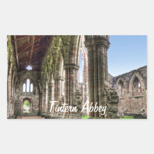 Abtei ancient Tintern, Zisterzienserkloster, Wales Rechteckiger Aufkleber