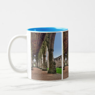 Abtei ancient Tintern, Zisterzienserkloster, Wales Zweifarbige Tasse
