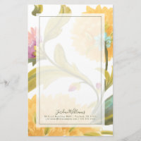 Abtei-Blumenfliesen - gelbe Blumen