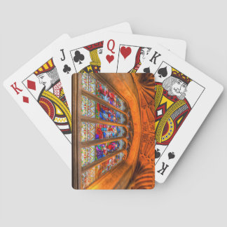 Abtei-Buntglas-Fenster Spielkarten