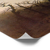 Abtei in einem Eichenwald von Caspar David Friedri Poster (Ecke)