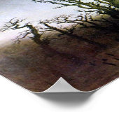 Abtei in einem Eichenwald von Caspar David Friedri Poster (Ecke)