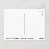 Abtei Kylemore, Connemara Szenerie Co. Galway Postkarte (Rückseite)