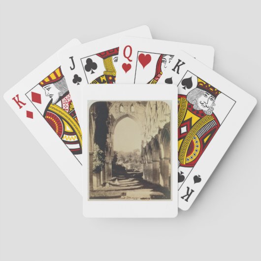 Abtei Rievaulx, North Yorkshire, 1854 (sepia Foto Spielkarten (Rückseite)