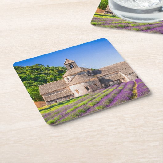 Abtei Senanque aus Provence, Frankreich Rechteckiger Pappuntersetzer (angewinkelt)