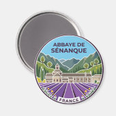 Abtei Sénanque Frankreich Magnet (Vorderseite/Rückseite)