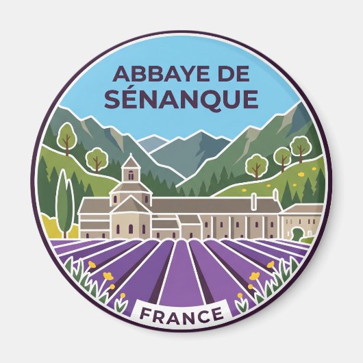 Abtei Sénanque Frankreich Magnet (Vorne)