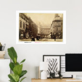 Abtei Square and Pump Rooms, Bath, c.1880 (b/w pho Poster (Heimbüro)