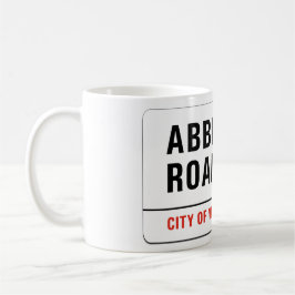 Abtei-Straße, London-Straßenschild Kaffeetasse