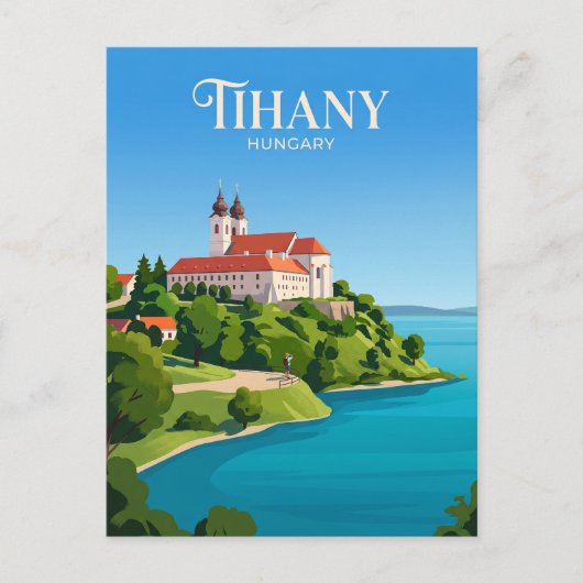 Abtei Tihany Ungarn Postkarte (Vorderseite)