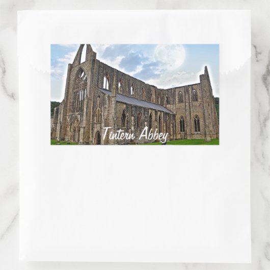 Abtei Tintern, Zisterzienserkloster, Wales Rechteckiger Aufkleber (Tasche)