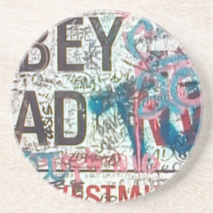 Abtei-Verkehrsschild Sandstein Untersetzer