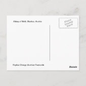 Abtei von Melk, Wachau, Vintag Österreich, Postkarte (Rückseite)